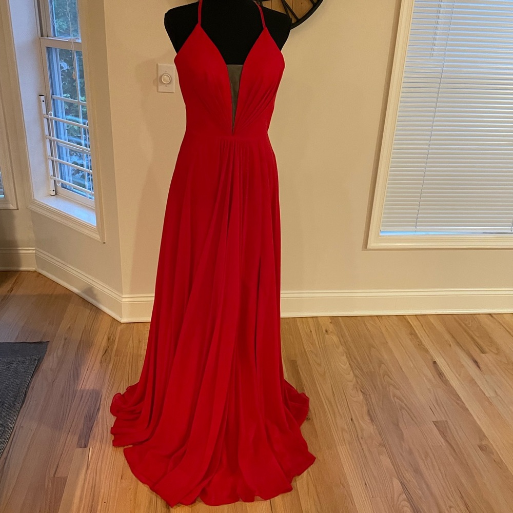 Red Faviana Ballroom Gown